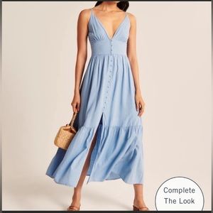 Abercrombie Button Through Maxi Dress
